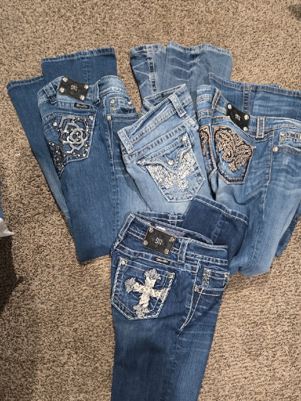 Miss Me Blue Embellished Bootcut Jeans Collection